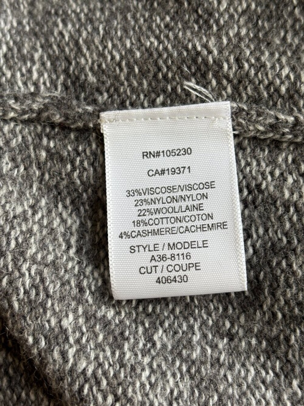 Joie Heather Grey Wool-Blend Hooded Toggle Duster Cardigan โ Size XS Like New - Picture 6 of 7